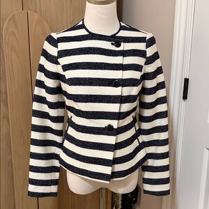 The Limited Striped Jacket - Cream/Navy
